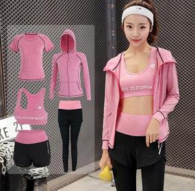 img 3 attached to ZETIY Fitness Running Athletic Tracksuits Sports & Fitness