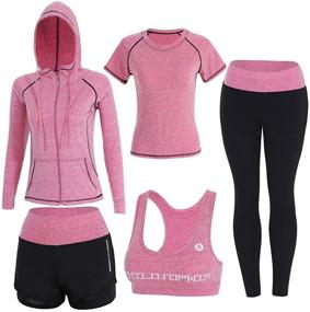 img 4 attached to ZETIY Fitness Running Athletic Tracksuits Sports & Fitness