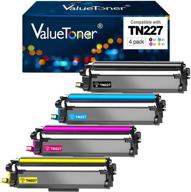 valuetoner compatible toner cartridge set for brother tn227 tn223 - mfc-l3770cdw hl-l3230cdw hl-l3290cdw hl-l3210cw mfc-l3710cw printer (4 pack) logo