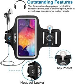 img 3 attached to 💪 Enhance Your Workouts with Galaxy A12/A02s/A32/A52 Armband: BUMOVE Sports Arm Band for Samsung Galaxy A52 A51 A32 A12 A11 A02s