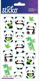 img 1 attached to 🐼 Sticko Classic Rolly Polly Panda Stickers: Playful and Adorable Panda-themed Decals