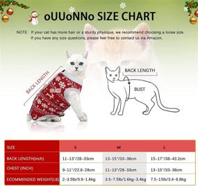 img 1 attached to 🐱 oUUoNNo Cat Recovery Suit for Abdominal Wounds or Skin Diseases - Post-Op Wear, Pajama Suit, E-Collar Alternative for Feline Surgical Healing