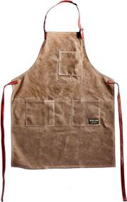 img 3 attached to 🔧 Vulcan Workwear Utility Apron - Versatile Shop Apron with Pockets and Waxed Canvas - Ideal Men's Gift for Woodworking Enthusiasts and Dads