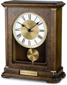 img 3 attached to ⏰ Bulova B1860 Vanderbilt Mantel Clock in Beautiful Warm Walnut Finish