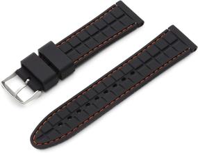 img 2 attached to 🌈 Optimized Hadley Roma Silicone Watch Strap in a Variety of Colors