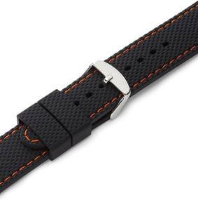 img 1 attached to 🌈 Optimized Hadley Roma Silicone Watch Strap in a Variety of Colors