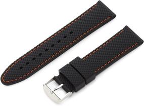 img 3 attached to 🌈 Optimized Hadley Roma Silicone Watch Strap in a Variety of Colors
