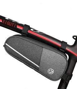 img 4 attached to XIGUTI Triangle Bike Frame Bag – Waterproof Bicycle Storage Bag for Handlebar: Simple Mounting, Cycling Accessories Pack for Road & Mountain Bikes