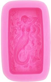 img 1 attached to Silicone Mermaid Soap Mold – Soap, Candle, Chocolate, and Candy Molds for Bath Products, Baking, Fondant – S532