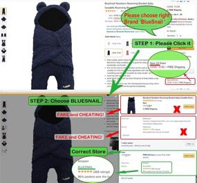 img 1 attached to 🤱 Кокон BlueSnail для новорожденных плед для окутывания ребенка (темно-синий) - мягкий и безопасный комплект для комфортного сна малыша.