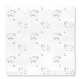 img 3 attached to 🐑 Пеленки SwaddleDesigns из муслинового хлопка "Sterling Little Lambs