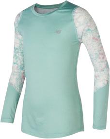 img 2 attached to 👕 Performance Long Sleeve Tee for Girls by New Balance