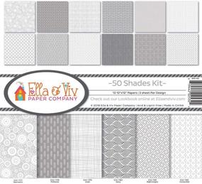 img 1 attached to Ella & Viv by Reminisce (ELLLX) 50 Shades Scrapbook Collection Kit, Versatile Multi-Color Palette