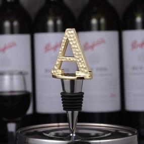 img 2 attached to 🍷 Miicol Monogram Initial Letter Wine Stopper: Stylish Gift for Wine Enthusiasts, Elegant and Practical Décor for the Kitchen, Bar, or Wedding Party - Gold Finish (Letter A to Z)