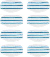 🧼 8-pack replacement microfiber pads for bonus life steam mop - compatible with pursteam thermapro 10-in-1 logo