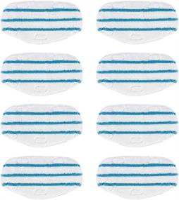 img 1 attached to 🧼 8-Pack Replacement Microfiber Pads for Bonus Life Steam Mop - Compatible with PurSteam ThermaPro 10-in-1