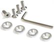ijdmtoy 4pc jdm racing style m6 silver aluminum washers bolts kit compatible with car license plate frame logo