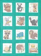 adorable jack dempsey forest friends nursery quilt blocks – perfect for baby's room! logo