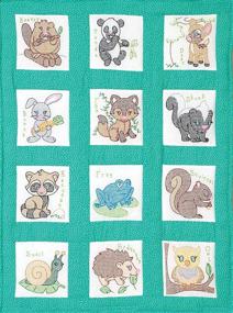 img 1 attached to Adorable Jack Dempsey Forest Friends Nursery Quilt Blocks – Perfect for Baby's Room!