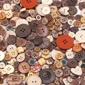 img 2 attached to 🔘 Rustark 650Pcs Resin Buttons - Basic Buttons for Crafts and Sewing - Sizes Range from 0.28 to 1.18 Inch - Coconut Shell Design