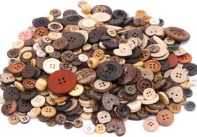 img 3 attached to 🔘 Rustark 650Pcs Resin Buttons - Basic Buttons for Crafts and Sewing - Sizes Range from 0.28 to 1.18 Inch - Coconut Shell Design