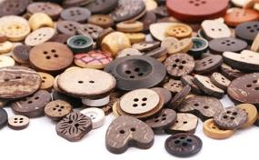 img 1 attached to 🔘 Rustark 650Pcs Resin Buttons - Basic Buttons for Crafts and Sewing - Sizes Range from 0.28 to 1.18 Inch - Coconut Shell Design