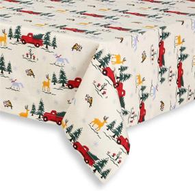 img 2 attached to 🎄 Festive Elegance: Cackleberry Home Christmas Tablecloth - Rectangular Delight!