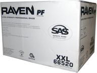 10 pack of sas safety 66520 raven 6 mil black nitrile disposable gloves - size xx-large (100 gloves per box): highly durable and reliable hand protection logo