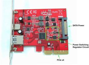 img 3 attached to 💻 Ableconn PU31-AC-2 USB 3.1 Gen 2 (10 Gbps) Type-C and Type-A PCIe x4 Host Adapter Card with ASMedia ASM3142 Chipset