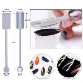 img 1 attached to 🐱 WOKOTO 6Pcs Cat Eye Magnetic UV Gel Nail Polish Pen Set with Flower Ombre Design - Double Head Magnet Stick Manicure DIY Tools for Stunning 3D Cat Eye Nails