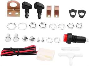 img 1 attached to 12V Classic Car Universal Windshield Washer Pump Bottle Tank Kit by Qiilu - Essential Cleaning Tools for Windscreen