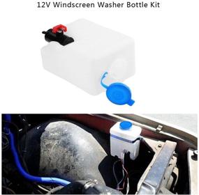 img 3 attached to 12V Classic Car Universal Windshield Washer Pump Bottle Tank Kit by Qiilu - Essential Cleaning Tools for Windscreen