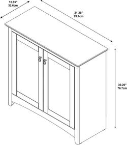 img 1 attached to 🗄️ Stylish and Compact Storage Solution: Bush Furniture Buena Vista Small Storage Cabinet with Doors in Madison Cherry