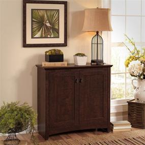 img 4 attached to 🗄️ Stylish and Compact Storage Solution: Bush Furniture Buena Vista Small Storage Cabinet with Doors in Madison Cherry