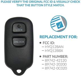 img 1 attached to 🚘 Convenient Keyless2Go Replacement Car Key Fob 3 Button (2 Pack) - FCC HYQ12BBX HYQ12BAN