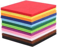 🎨 premium 4x4 inch craft stiff felt squares - 48 pack - colorful hard fabric sheets for crafting, sewing, school diy projects, patchwork, embroidery - 12 mix colors by my toy house logo