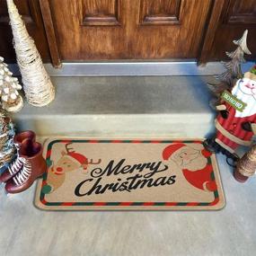 img 1 attached to 🎅 Festive Santa Claus Rug: EasyAcc Christmas Decoration Doormat – Non Slip, Washable, 30 x 17 inches – Ideal for Indoor and Outdoor Entryways