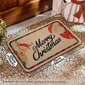 img 3 attached to 🎅 Festive Santa Claus Rug: EasyAcc Christmas Decoration Doormat – Non Slip, Washable, 30 x 17 inches – Ideal for Indoor and Outdoor Entryways