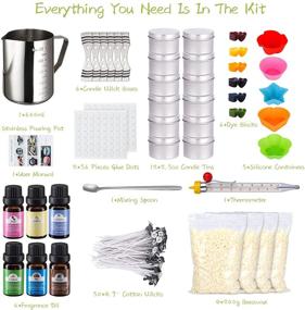 img 3 attached to 🕯️ 267-Piece DIY Candle Making Kit: Complete Craft Tools & Supplies for Candle Making – Pouring Pot, Beeswax, Color Dyes, Fragrance Oil, Wicks, Thermometer, Tins, Molds, Spoon