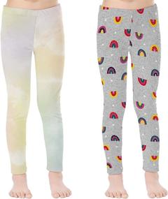 img 4 attached to 👖 V GRIN Leggings Stretch Years – Gray Tie Dyed Girls' Clothing: Comfortable and Trendy Leggings for Active Girls