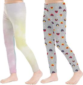 img 3 attached to 👖 V GRIN Leggings Stretch Years – Gray Tie Dyed Girls' Clothing: Comfortable and Trendy Leggings for Active Girls