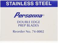 🪒 personna prep razor blades model 74-0002: box of 100 – top-quality double edge blades for a superior shaving experience logo