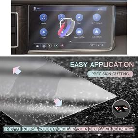 img 1 attached to 📺 2021 GMC Yukon Denali 10.2 Inch Navigation Touch Screen Display: CDEFG 2PCS Plastic Screen Protector Foils - Clear Protective Film