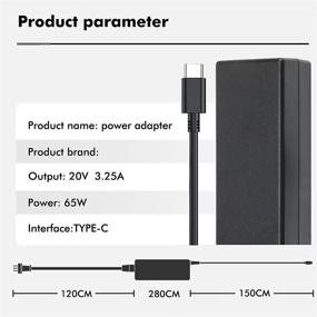 img 3 attached to 💻 65W Type-C Laptop Charger DJW 20V 3.25A for Lenovo ThinkPad T480 T490 T490S T480S E580 E480 R480 X1 X390 X395 X280 X395