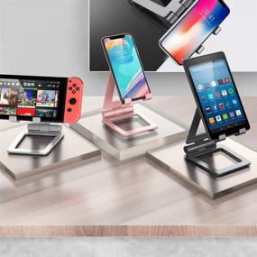 img 3 attached to 📱 Versatile Tablet Stand Holder for Desk - Adjustable iPad Stand, Cell Phone Stands, iPhone Stand, Nintendo Switch Stand - Compatible with iPad Pro, iPad Mini, and Tablets (4-10 inch)