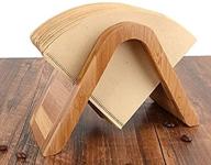 🎍 bamboo 4 filter paper holder - coffee paper storage rack for coffee filter papers - container stand for size 4 coffee filter papers (type a) logo