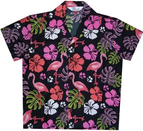 img 1 attached to 🌺 Vibrant Hawaiian Flamingo Shirts: Perfect Boys' Clothing for Scenic Holiday Tops, Tees & Shirts