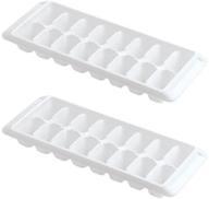 ❄️ easy release white ice cube trays - kitch ice tray, 16 cube (pack of 2) logo