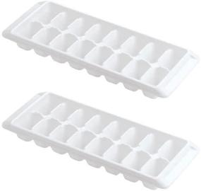 img 4 attached to ❄️ Easy Release White Ice Cube Trays - Kitch Ice Tray, 16 Cube (Pack of 2)