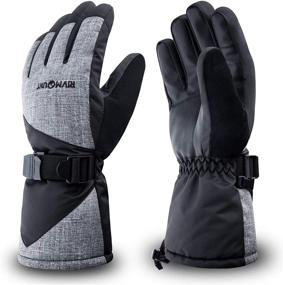 img 4 attached to RIVMOUNT Winter Waterproof Thinsulate Weather Men's Accessories for Gloves & Mittens